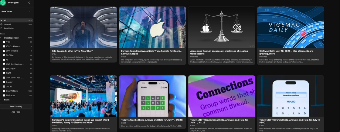 Web Grid Ansicht